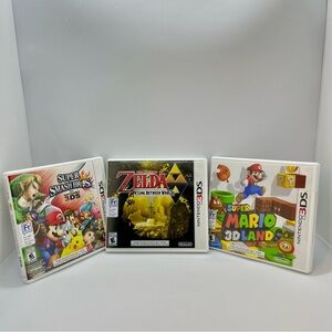 Lot of 3 Nintendo 3DS Games/ Mario/Zelda/Smash CIB